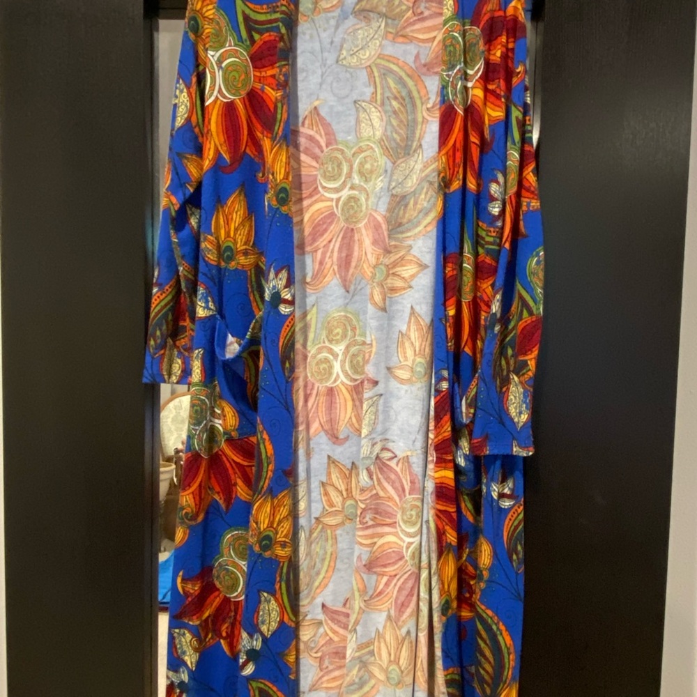 LuLaRoe Blue Sarah with Bold Floral Design